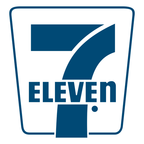 7 eleven logo in bold blue uppercase text displayed on a transparent background.

