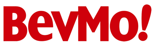 BevMo! logo in bold red text with an exclamation mark on a transparent background.
