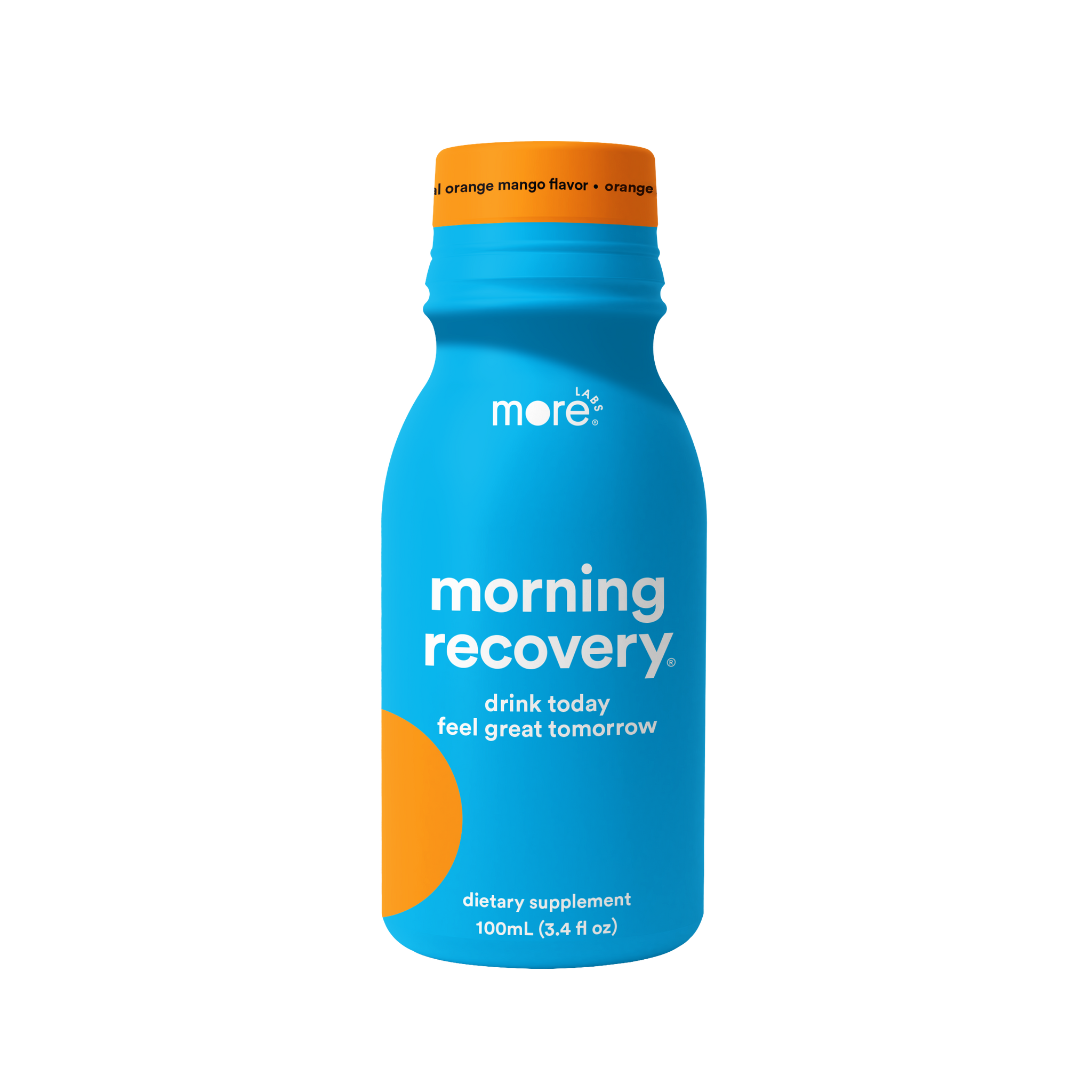 More Labs Morning Recovery Orange Mango Supplement Drink for recovery and daily routine