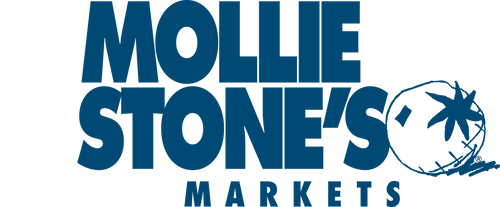 Mollie Stones logo in bold blue uppercase text displayed on a transparent background.
