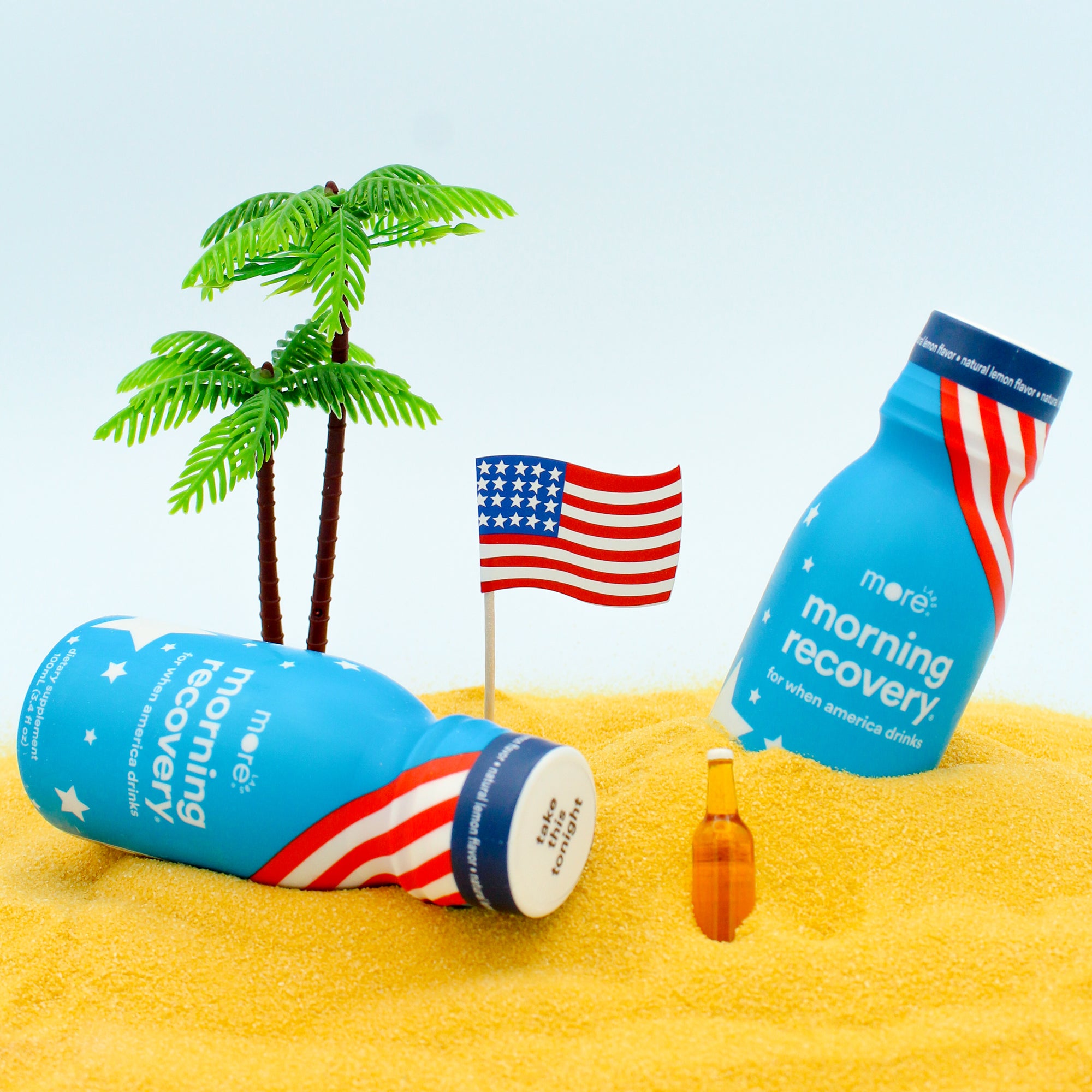 morning recovery - red, white and blue