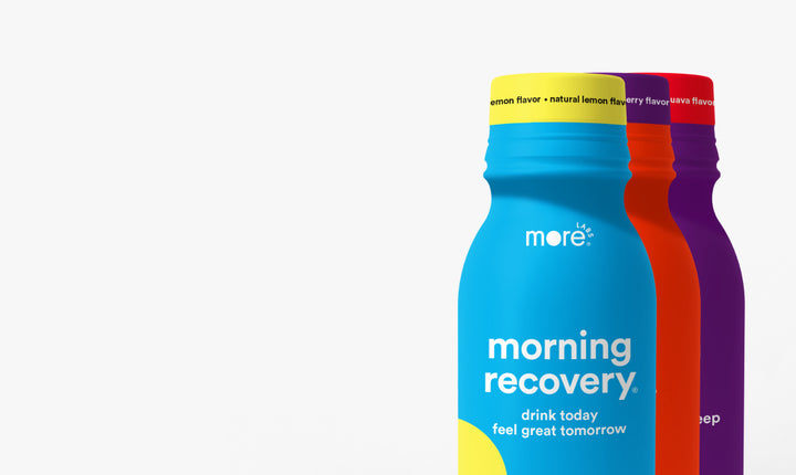 Morning Recovery by More Labs, Patent-Pending Liver Detox Drink. Caffeine-Free, Non-GMO, No Artificial Flavoring (Lemon Ginger, 12-Pack)