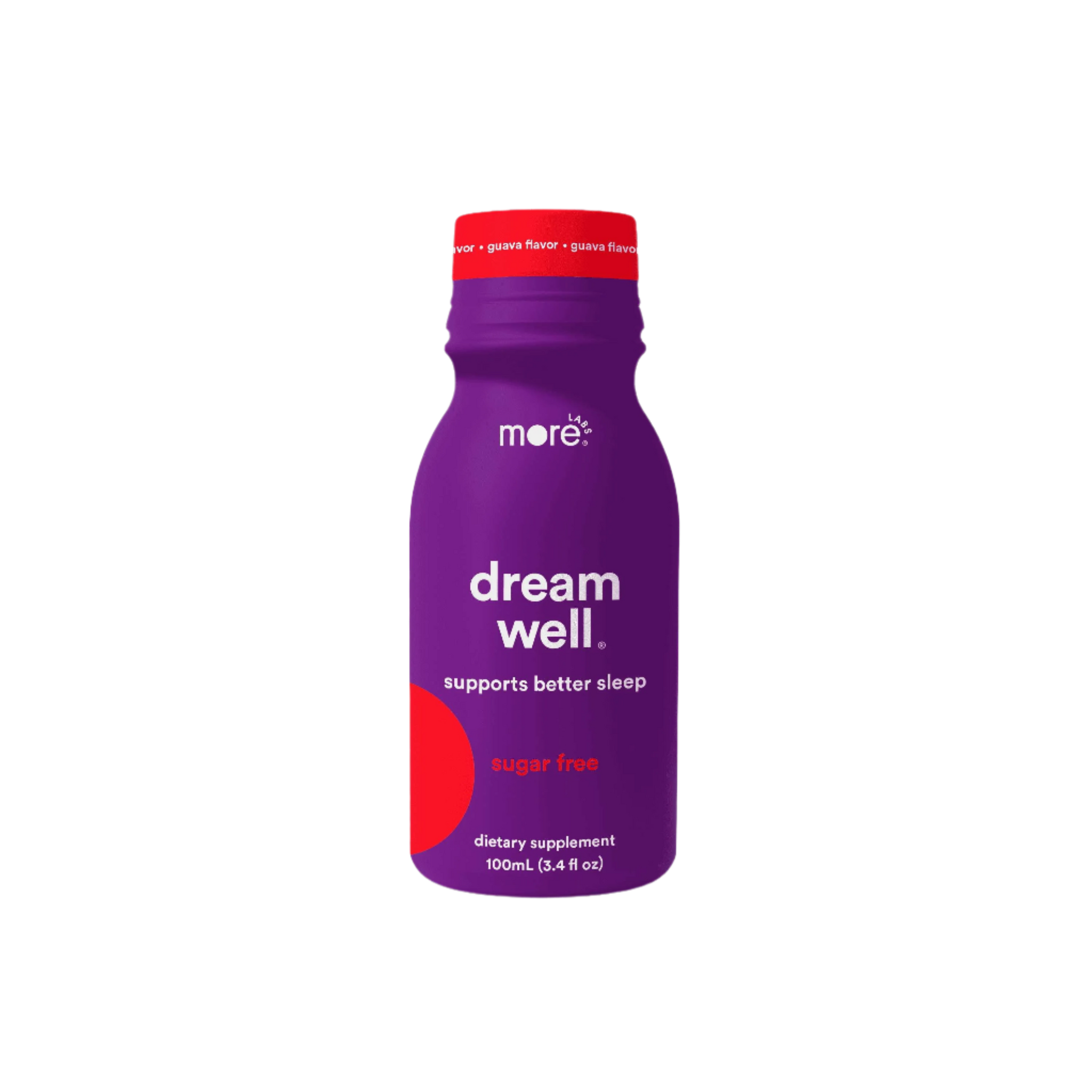 Dream Well: Holistic Sleep Drink Solution, Sleep Aid, Non-Habit Forming with Lemon Balm, Jujube Seed, Melatonin, Glycine - More Labs