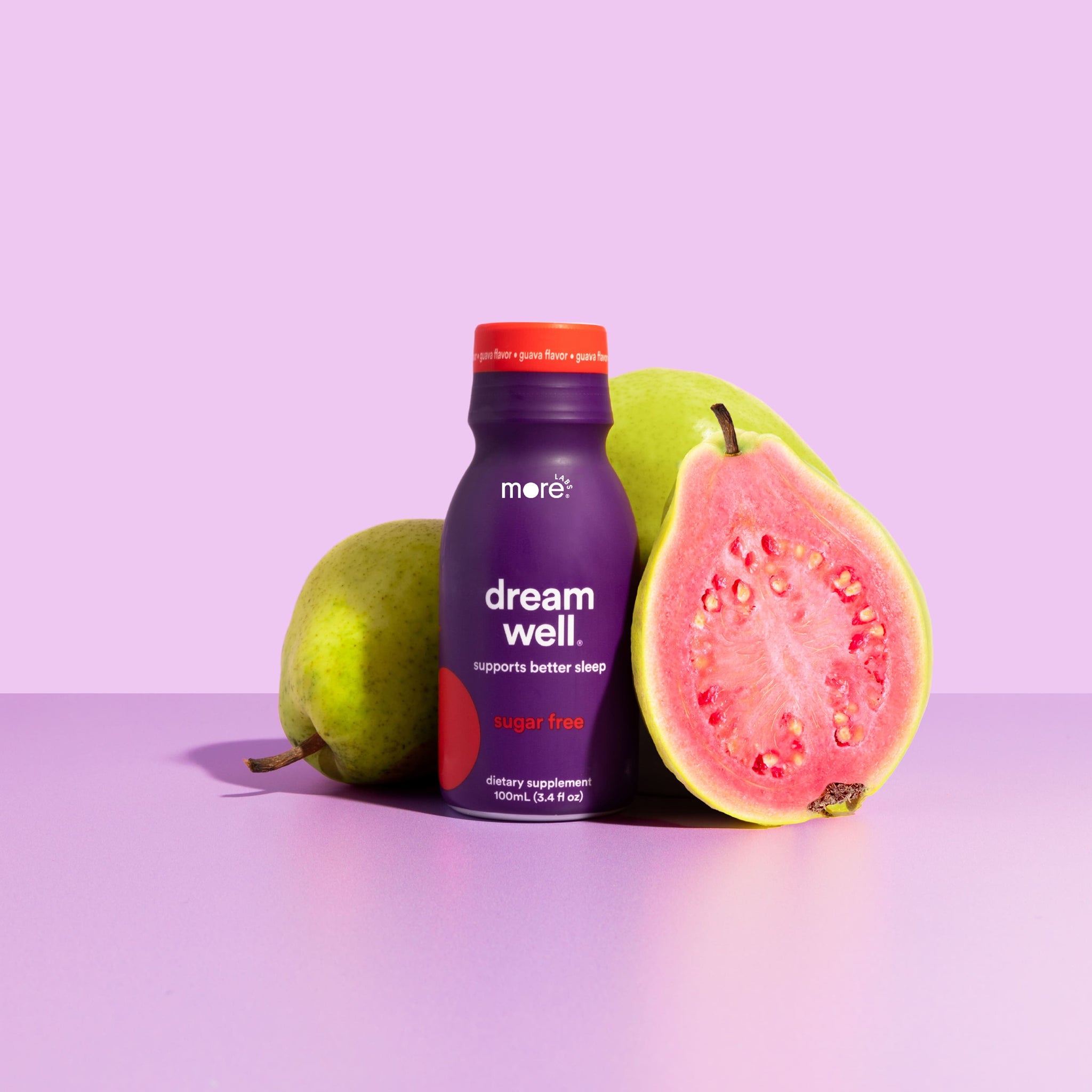 Dream Well: Holistic Sleep Drink Solution, Sleep Aid, Non-Habit Forming with Lemon Balm, Jujube Seed, Melatonin, Glycine - More Labs