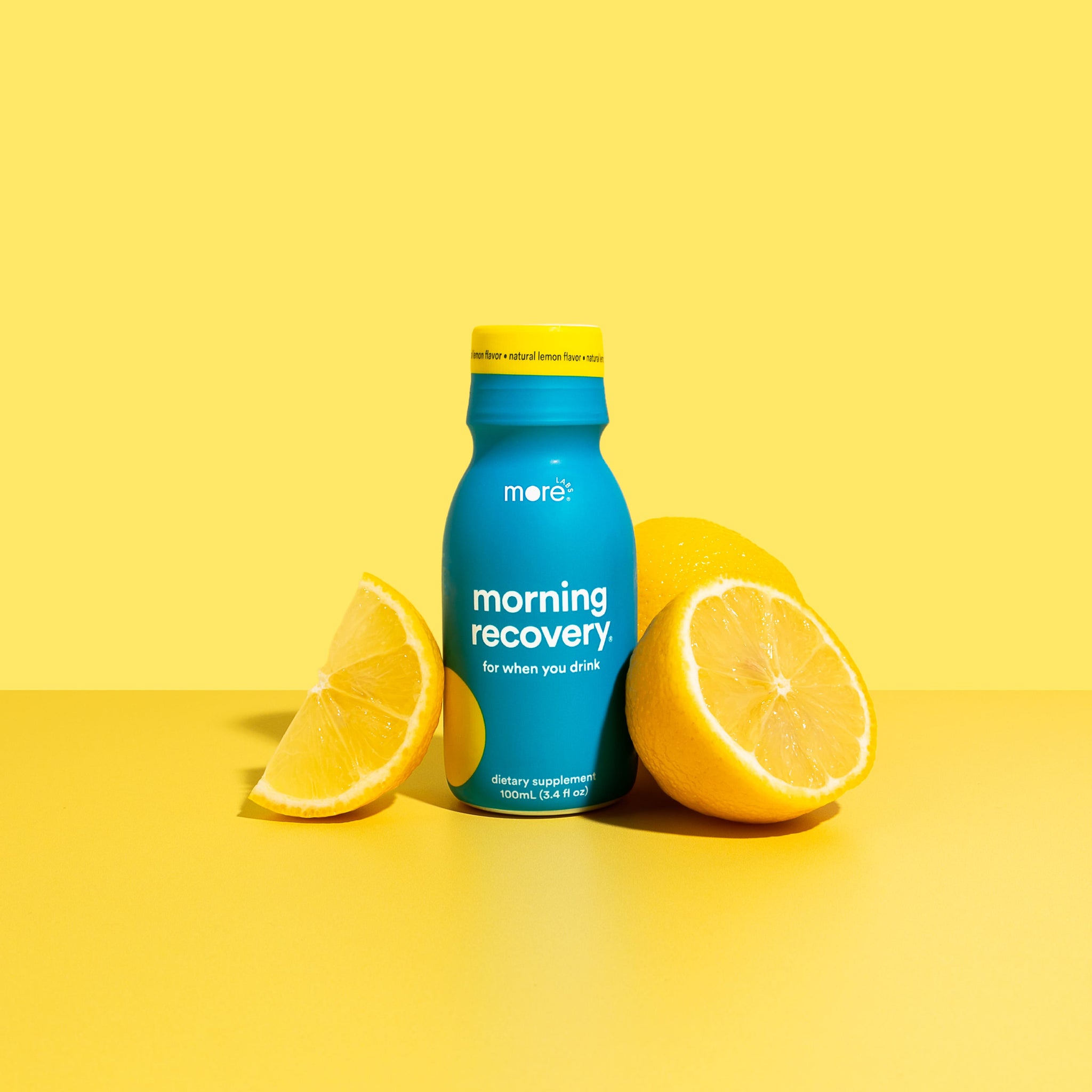 Morning Recovery Hangover Prevention Drink Lemon Flavor 3.4 OZ 12pack