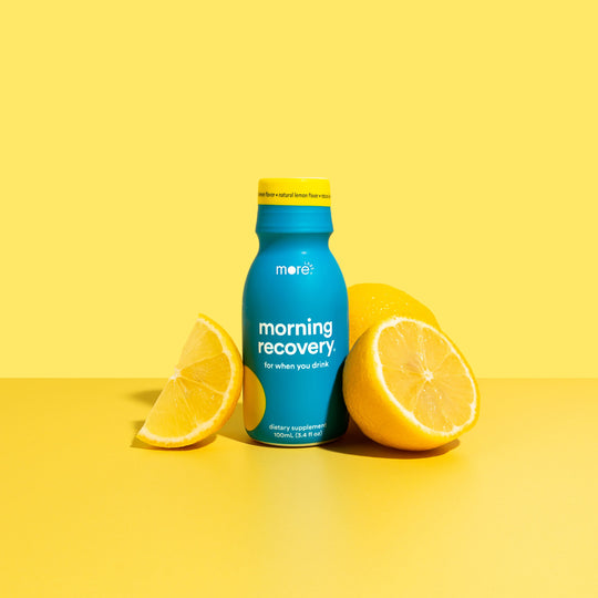 Morning Recovery Original Lemon: Electrolyte, Milk Thistle Drink Proprietary Formulation to Hydrate While Drinking for Morning Recovery, Highly Soluble Liquid DHM - More Labs