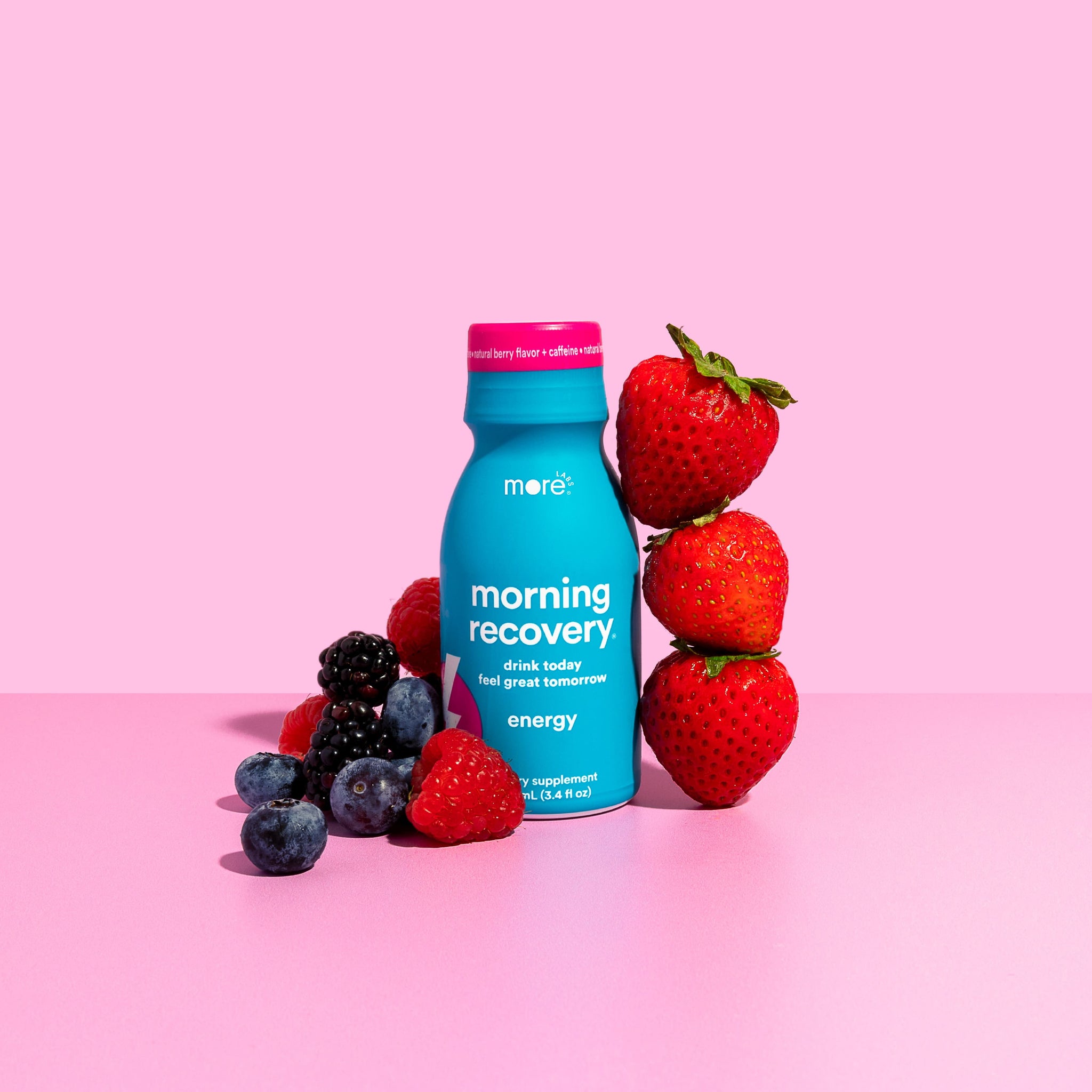 Morning Recovery + Energy: Milk Thistle Drink Proprietary Formulation to Hydrate While Drinking for Morning Recovery, Highly Soluble Liquid DHM, Berry Flavor - More Labs